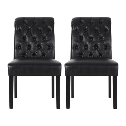 Emerson Contemporary Tufted Rolltop Dining Chairs, Set of 2