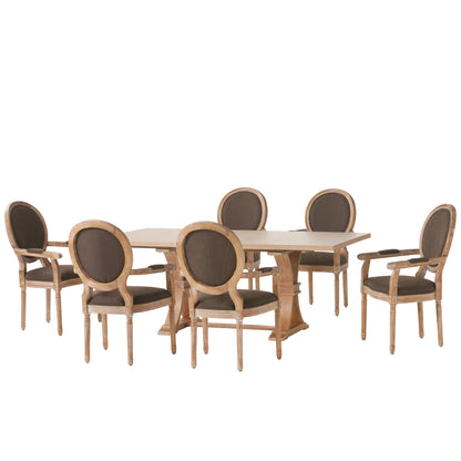 Aisenbrey French Country Wood 7-Piece Expandable Dining Set