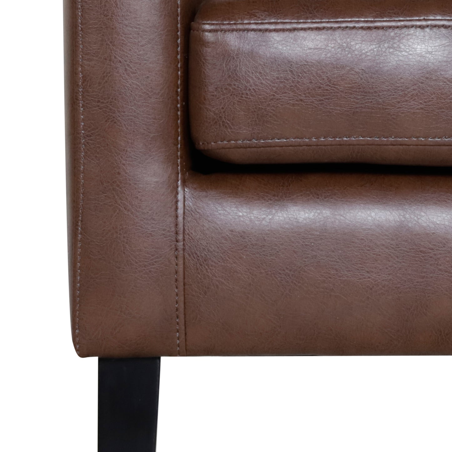 Aragon Contemporary Faux Leather Tufted Accent Chair