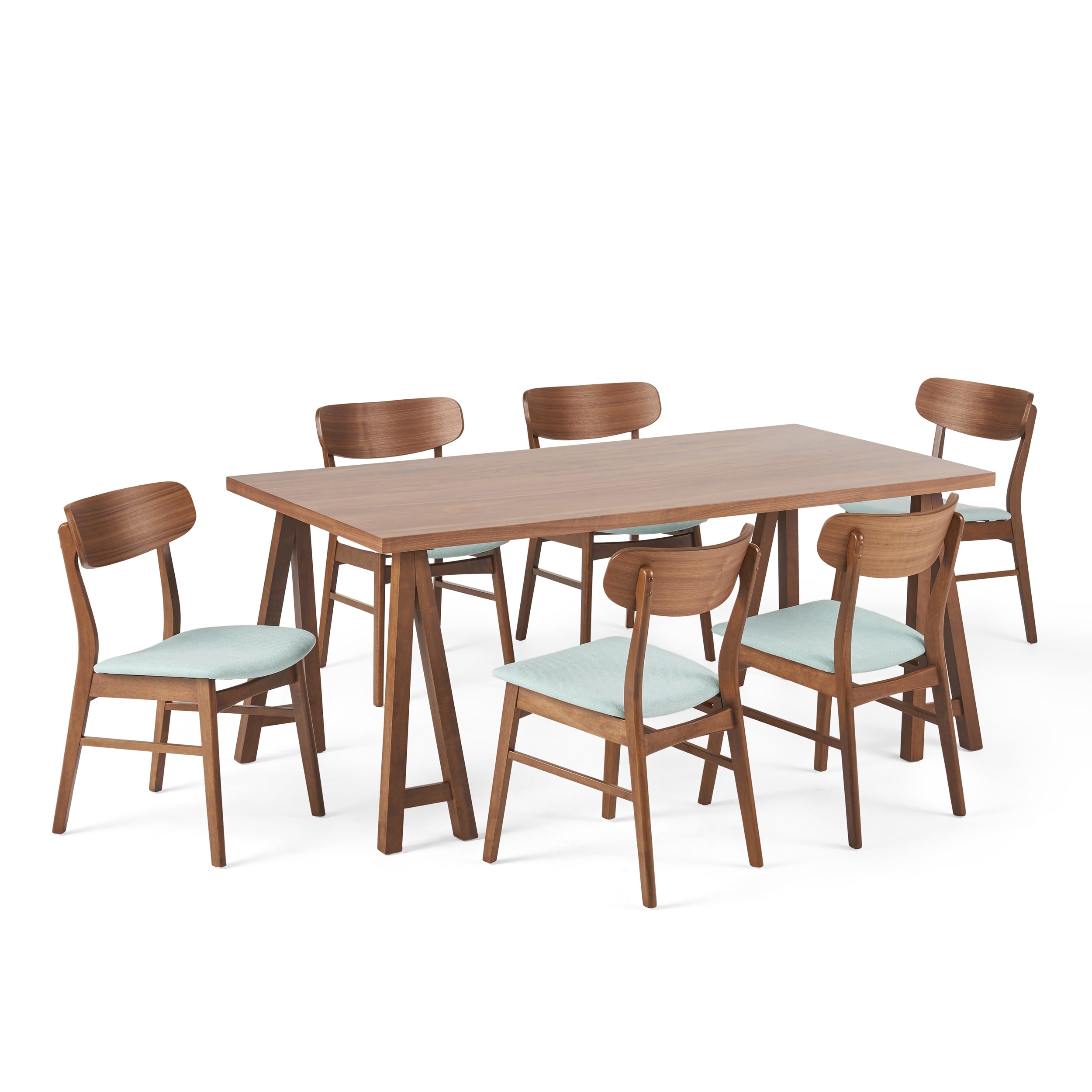 Mid century modern cheap 7 piece dining set