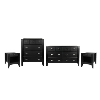 Cleary Contemporary Faux Wood 4 Piece Bedroom Set