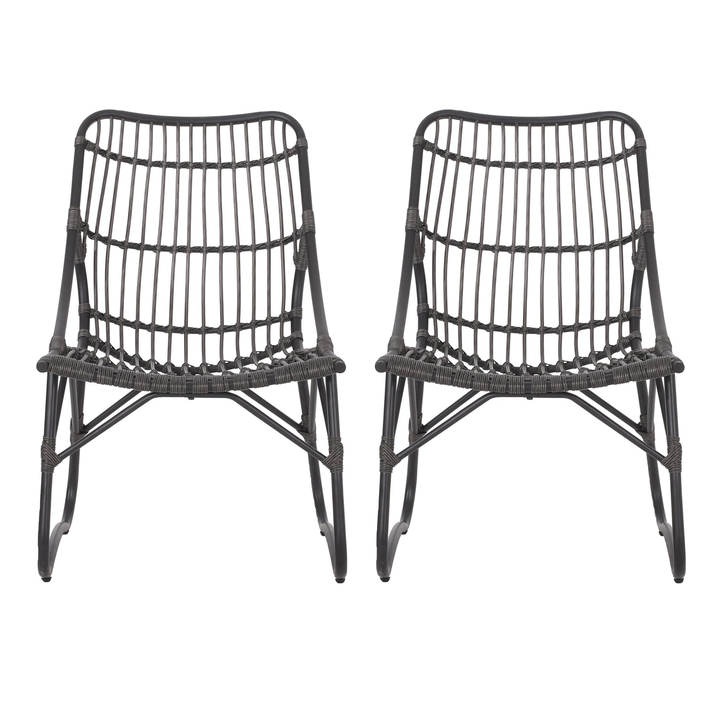 Benfield Outdoor Wicker Accent Chairs, Set of 2