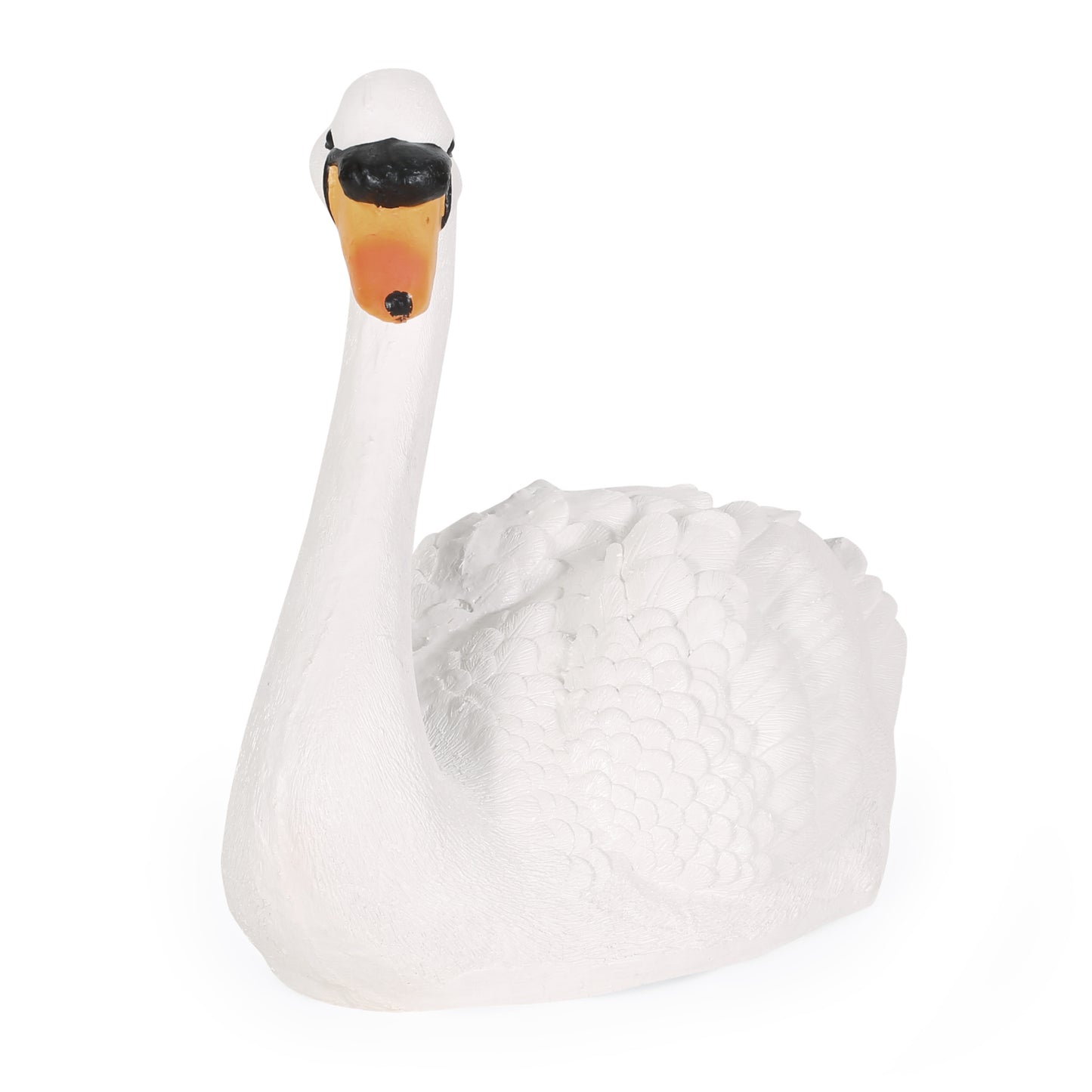 Twete Outdoor Swan Garden Statue, White