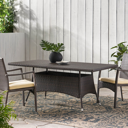 Manteo Rectangular Outdoor Wicker Dining Table