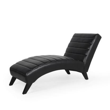 Metter Contemporary Channel Stitch Chaise Lounge