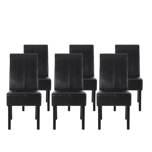 Percival Contemporary Upholstered T-Stitch Dining Chairs, Set of 6