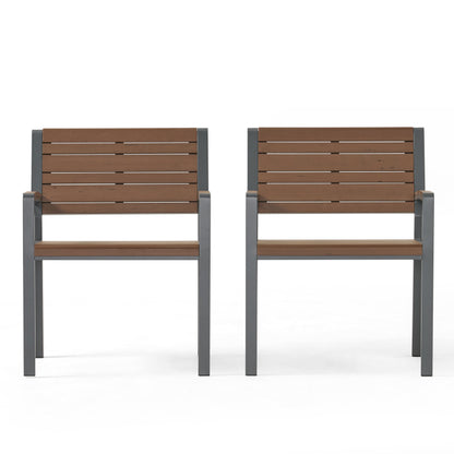 Trimble Outdoor Aluminum Chairs, Set of 2