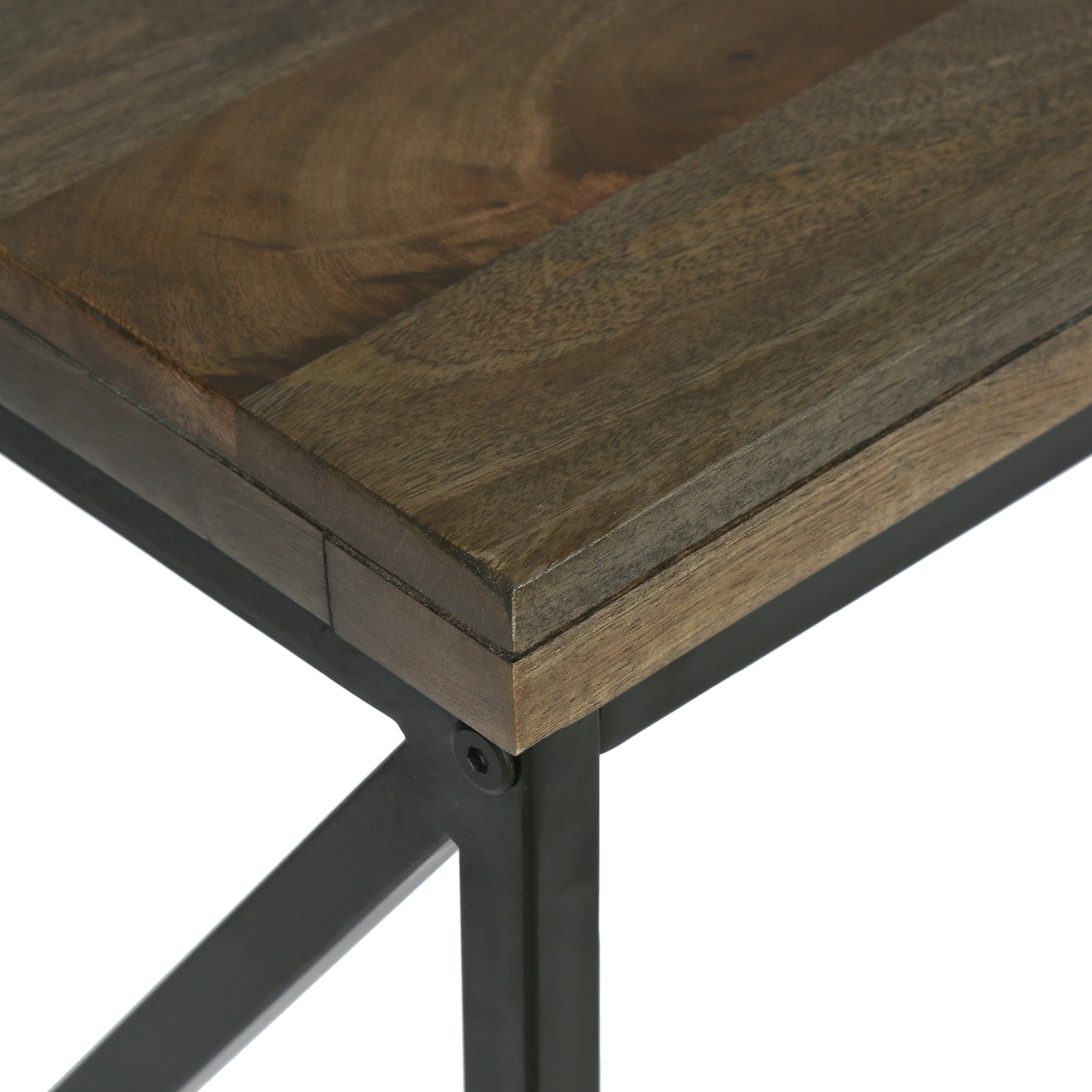 Avera Modern Industrial Handcrafted Mango Wood Desk