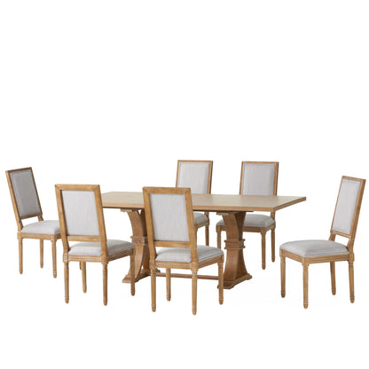 Beckstrom French Country Wood 7-Piece Expandable Dining Set