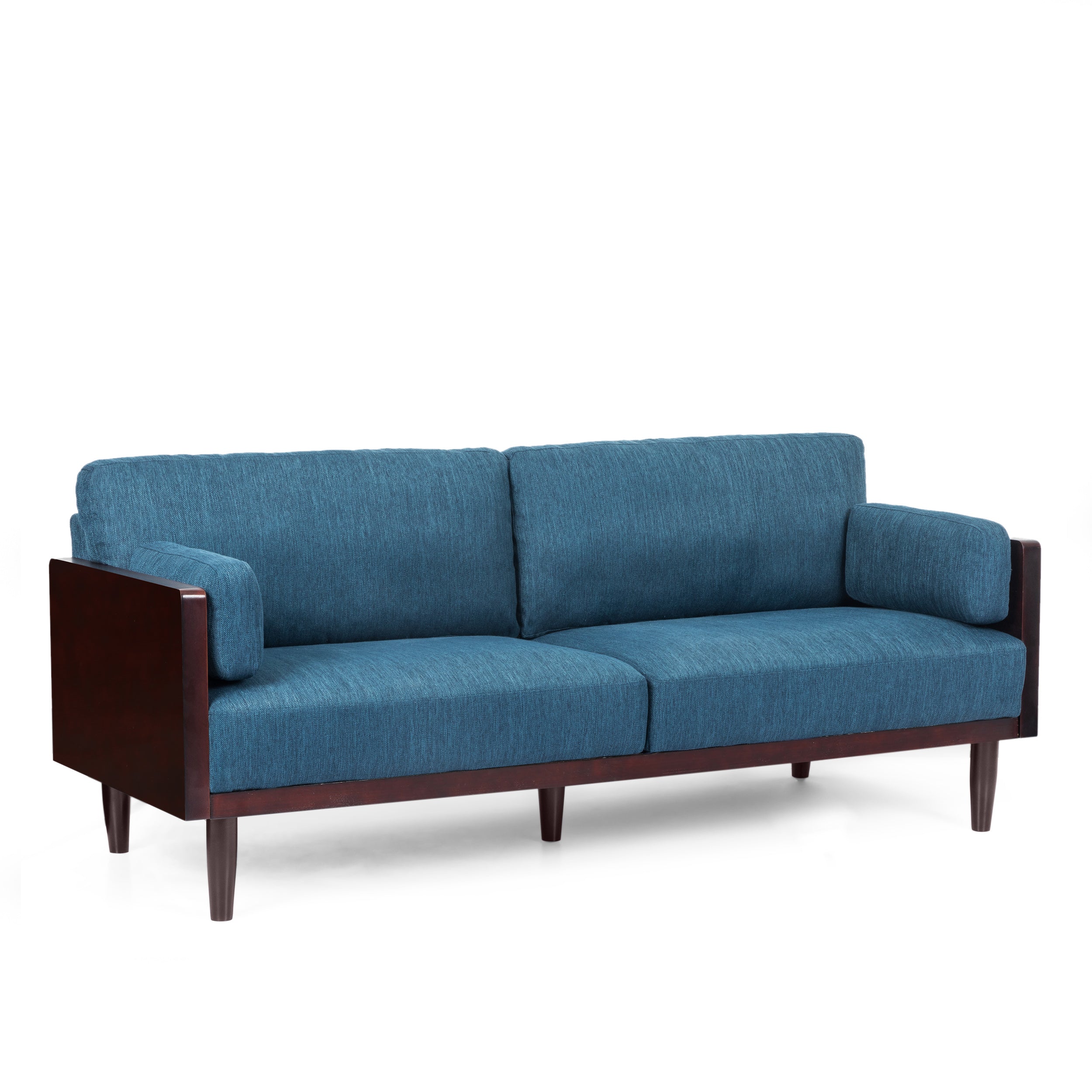 Bagan Mid Century Modern Upholstered 3 Seater Sofa GDFStudio