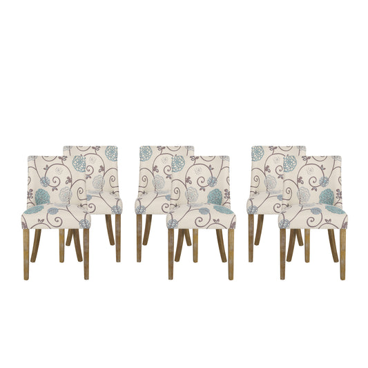 Gladwin Contemporary Fabric Dining Chairs, Set of 6
