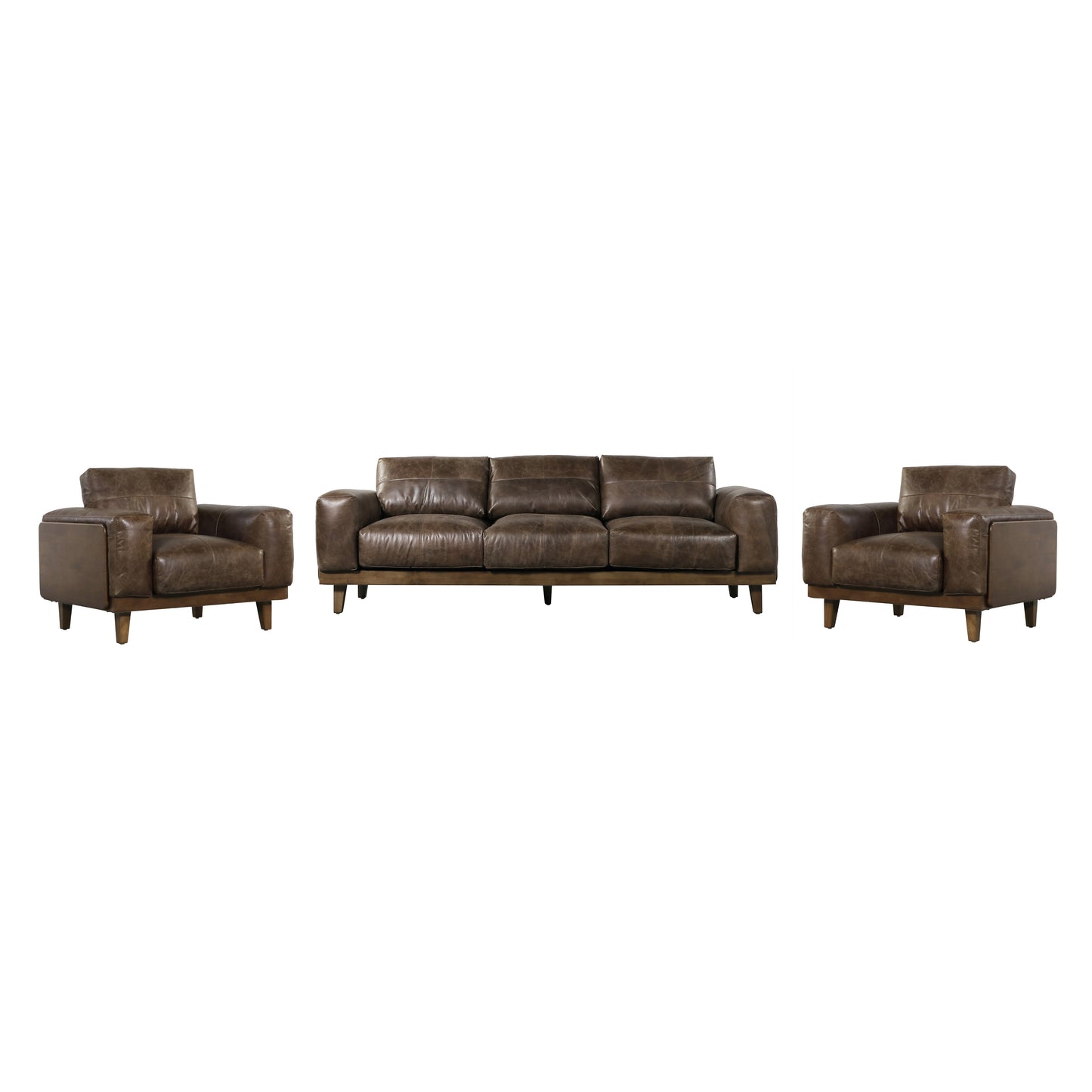 Connor Contemporary Upholstered 3 Piece Oversized Living Room Sofa Set
