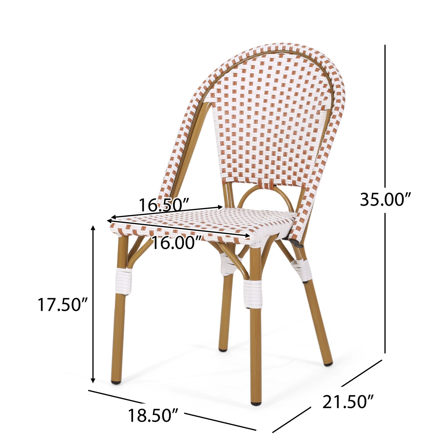Brandy Outdoor French Bistro Chair, Set of 4