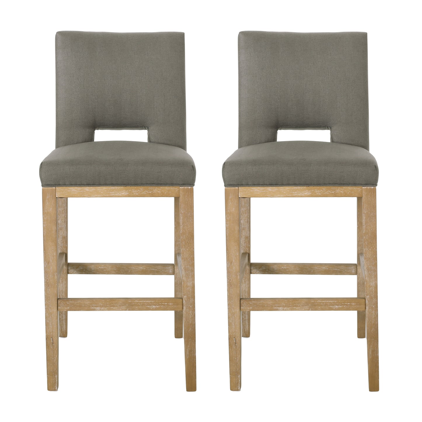 Kiara Contemporary Fabric Upholstered 31 Inch Barstools (Set of 2)
