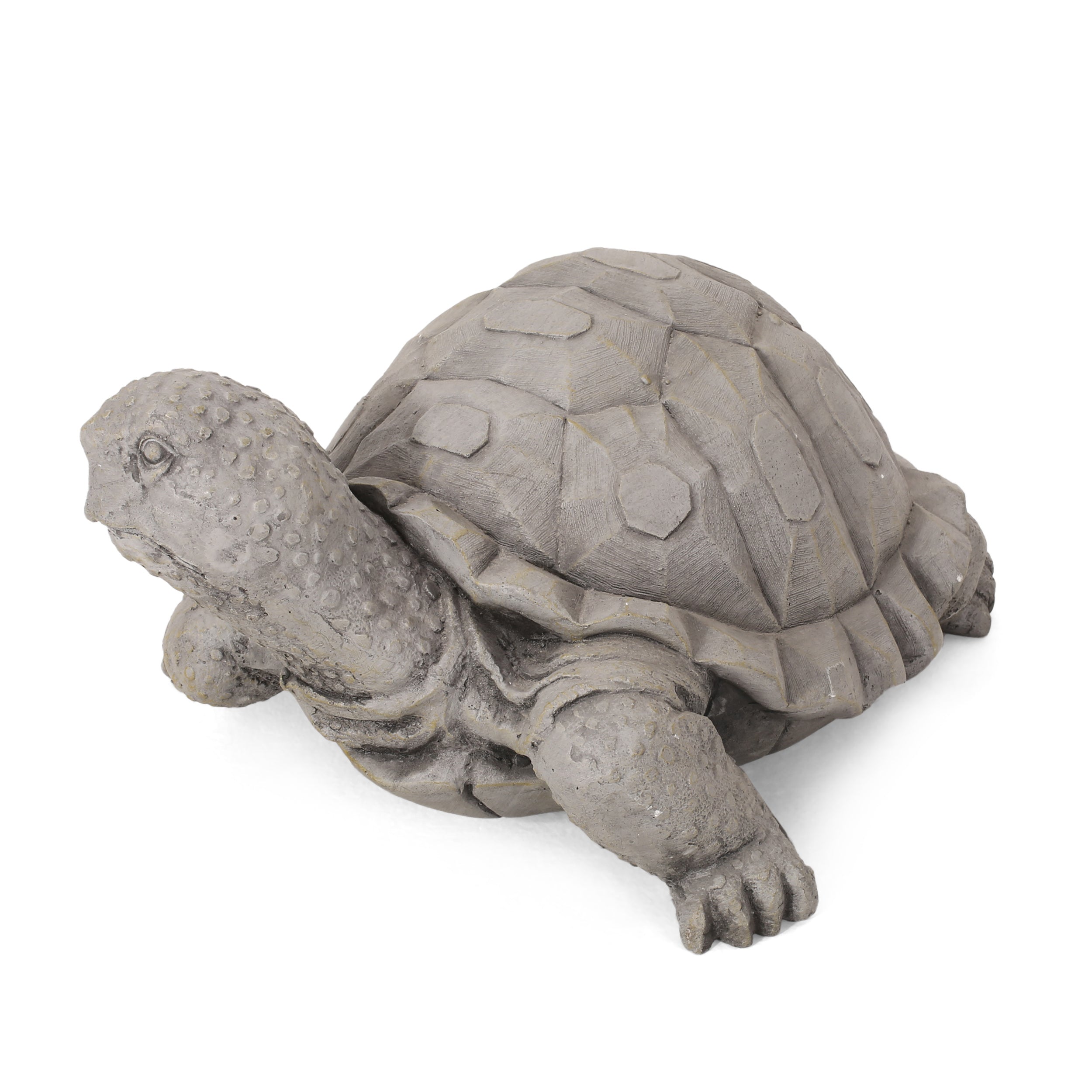 Delphos Outdoor Turtle Garden Statue, Dark Gray – GDFStudio