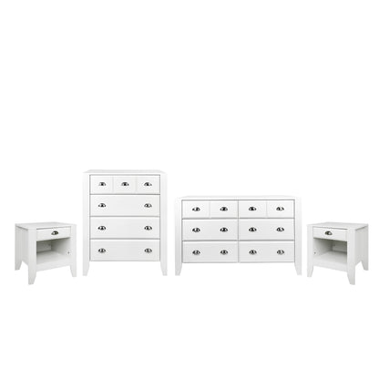 Cleary Contemporary Faux Wood 4 Piece Bedroom Set