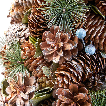 Artificial Pre Decorated Pinecone and Glitter Tabletop Christmas Tree