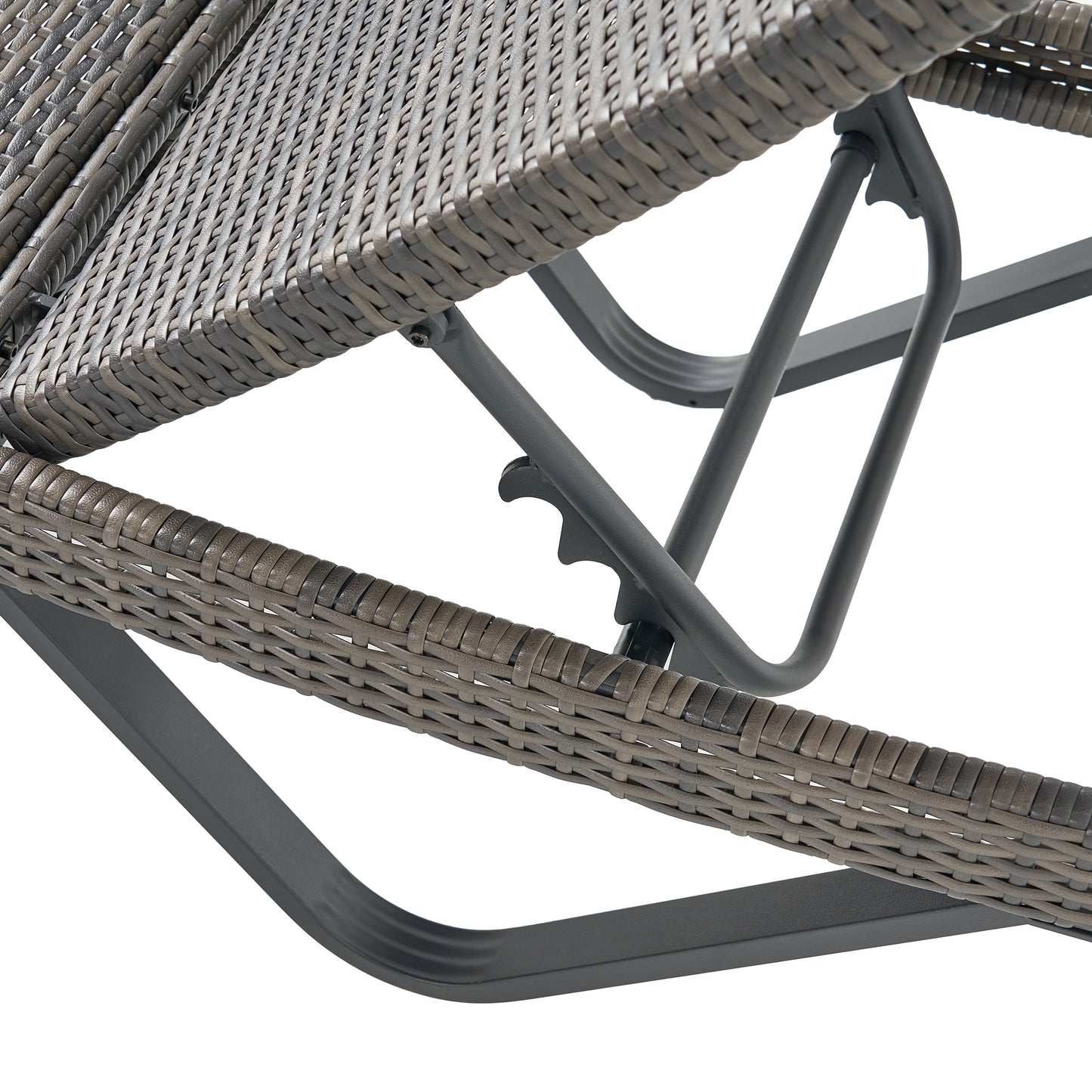 Zanna Outdoor Gray Wicker Adjustable Chaise Lounge