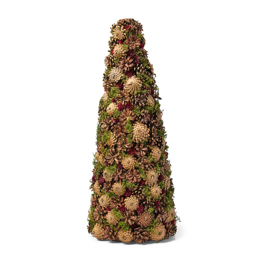 Artificial Pre Decorated Pinecone Tabletop Christmas Tree