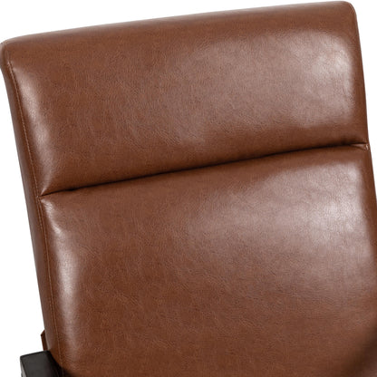 Miramichie Mid Century Modern Faux Leather Upholstered Pushback Recliner