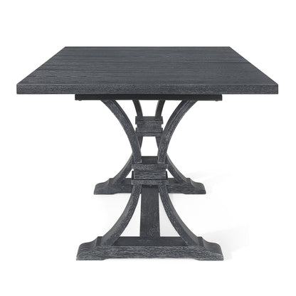 Luoma Rustic Wood Expandable Dining Table