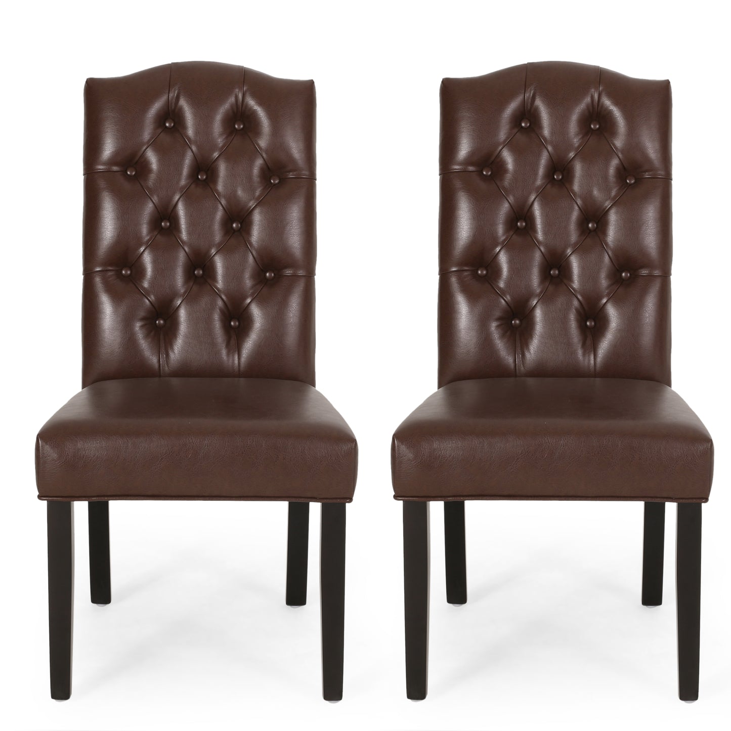 Winfough Contemporary Tufted Dining Chairs, Set of 2