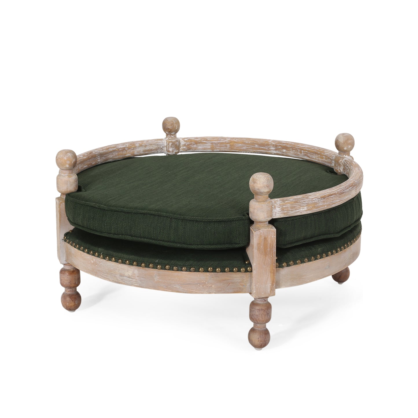Corbett Contemporary Upholstered Medium Pet Bed with Wood Frame