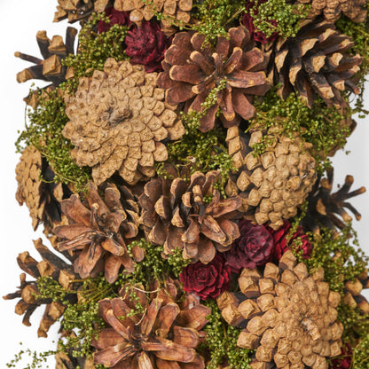 18.5 Inch Artificial Pinecone Christmas Wreath