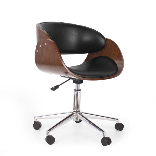 Stillmore Mid-Century Modern Upholstered Swivel Office Chair – GDFStudio