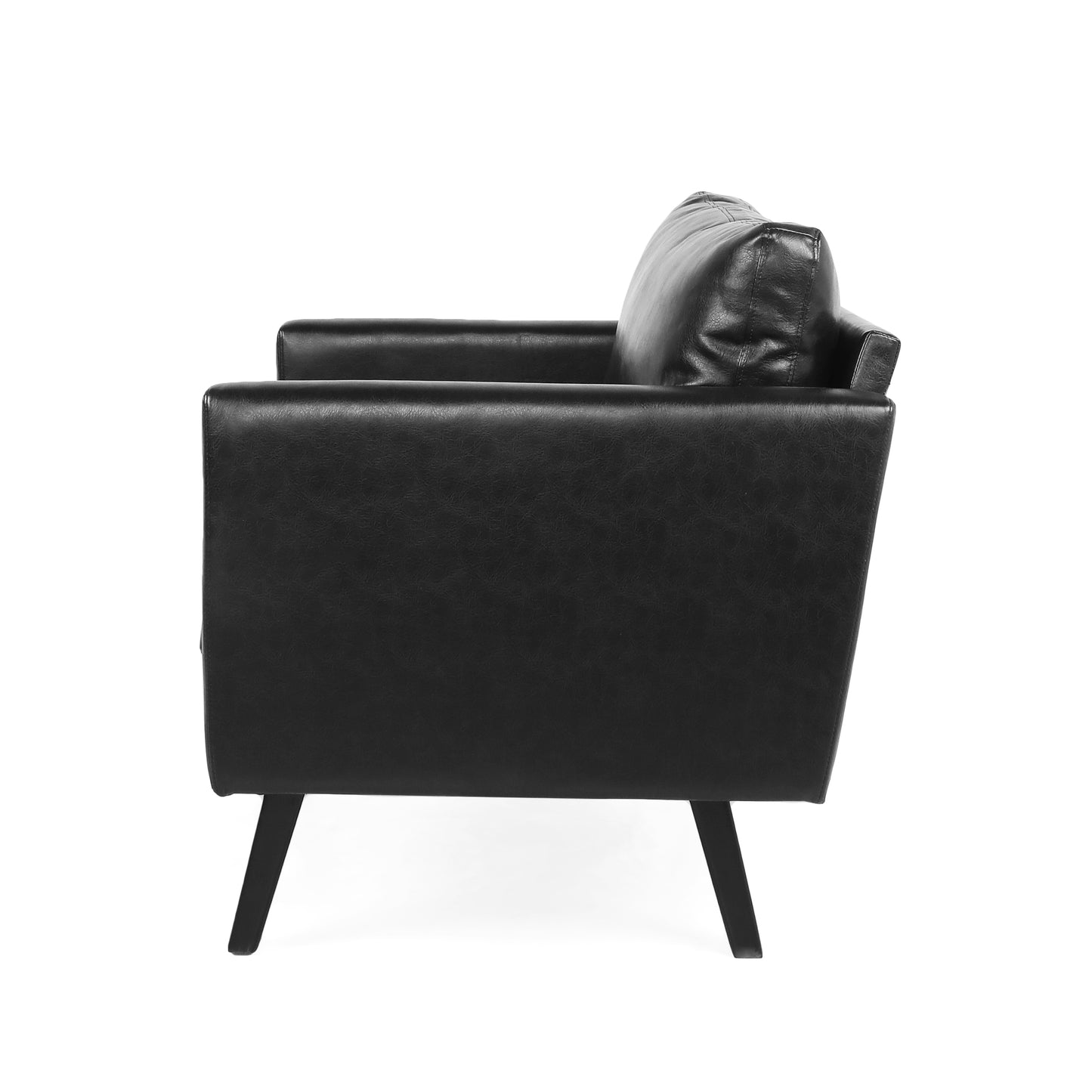 Dowd Mid Century Modern Faux Leather Club Chair