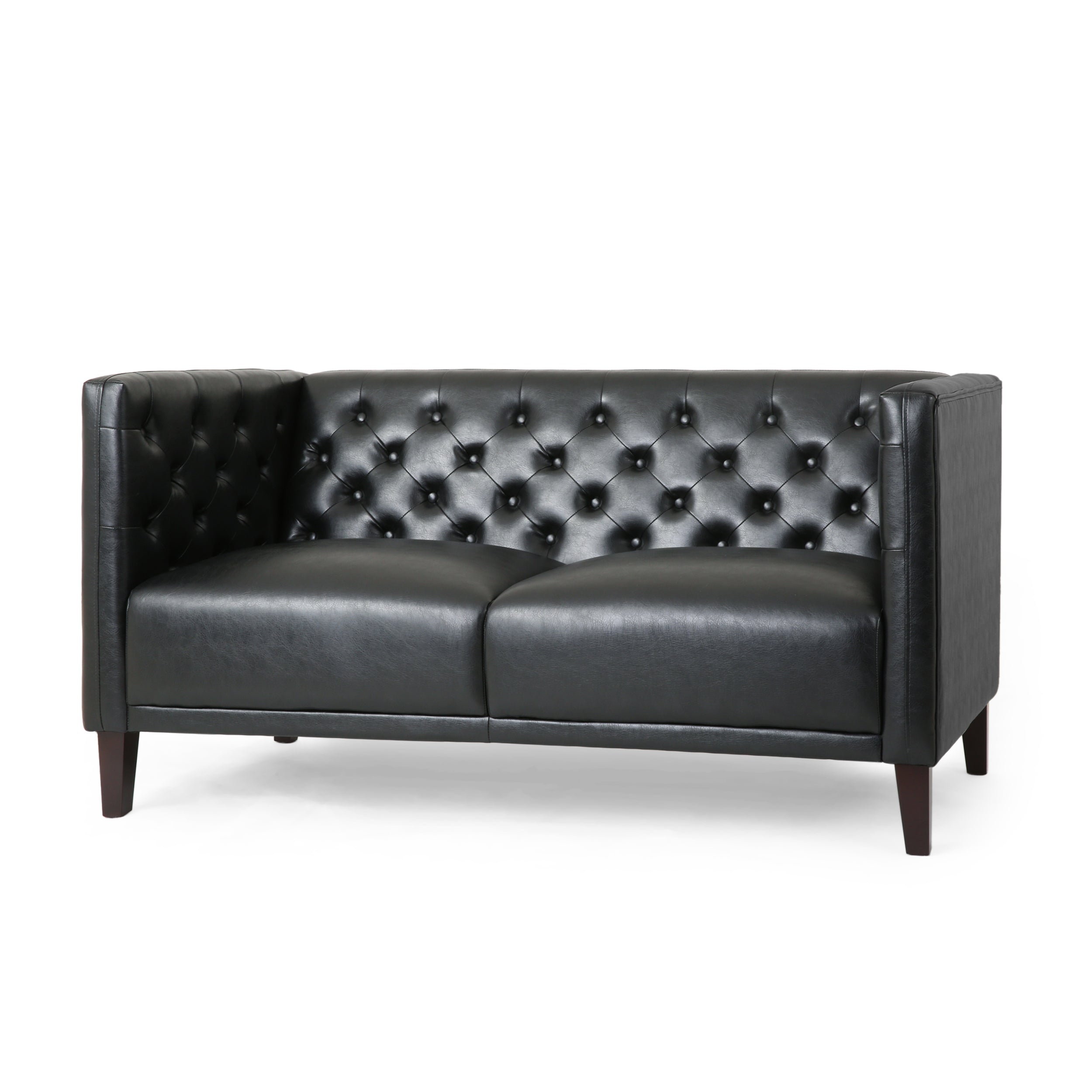 Drache Contemporary Upholstered Tufted Loveseat – GDFStudio