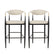 Camas Modern Fabric Upholstered Iron 30 Inch Barstools Set of 2 – GDFStudio