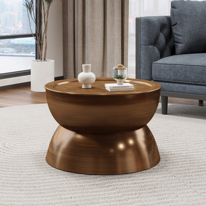 Sparling Modern Iron Hourglass Coffee Table