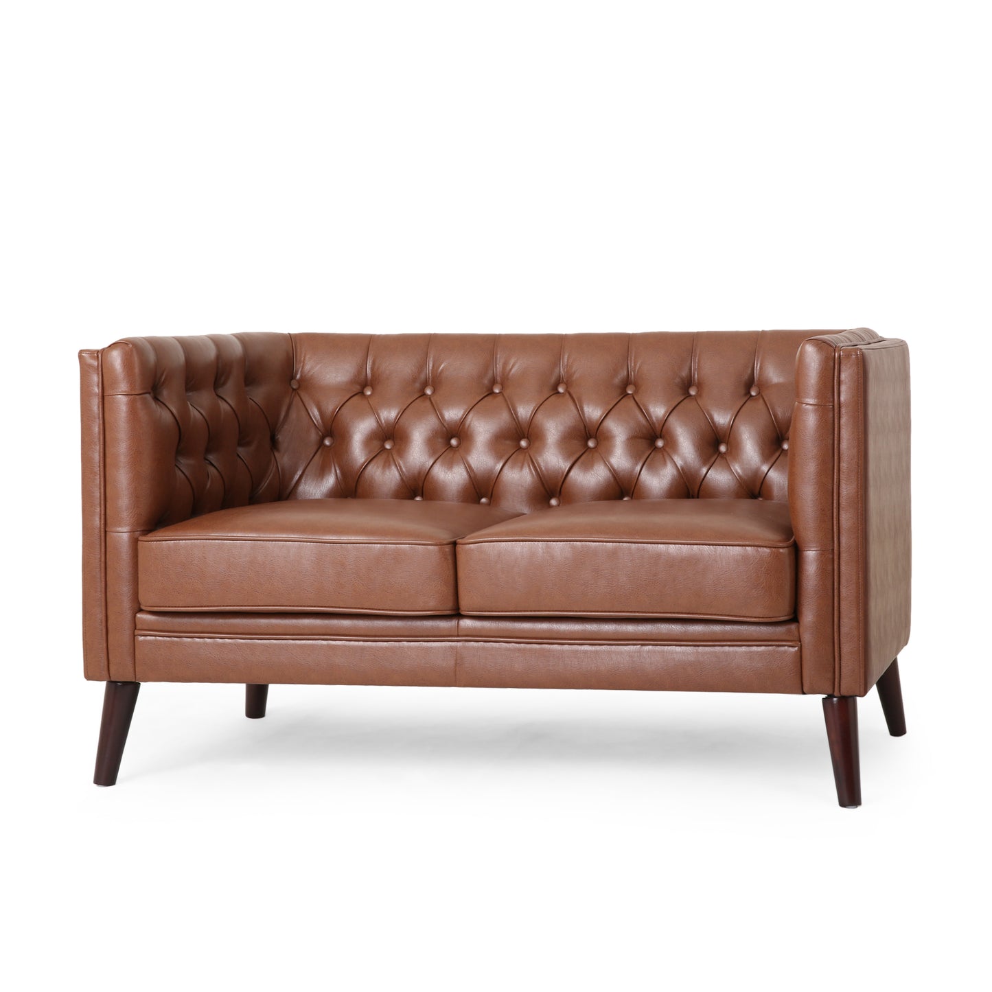 Henton Contemporary Upholstered Tufted Loveseat