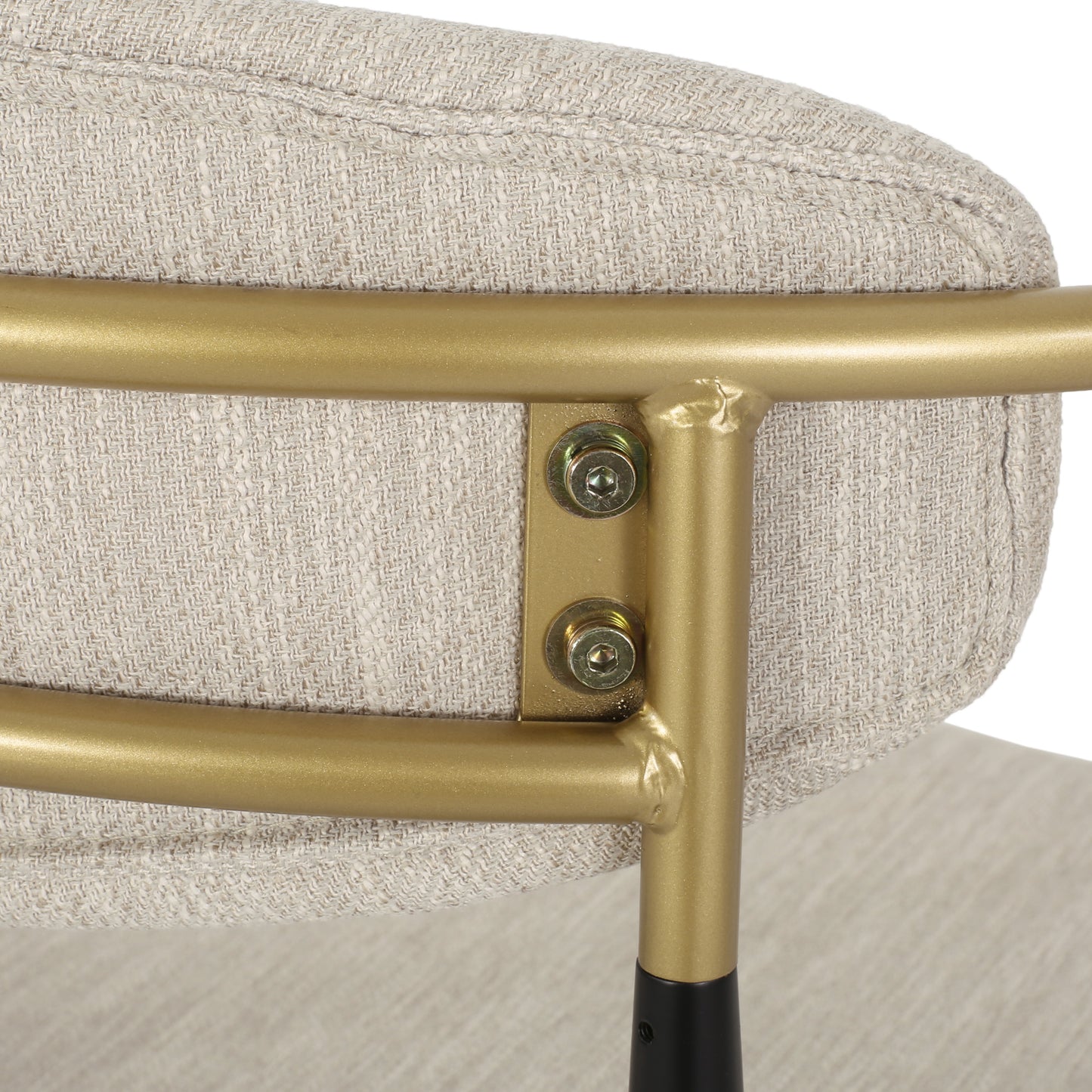 Camas Modern Fabric Upholstered Iron 30 Inch Barstools Set of 2