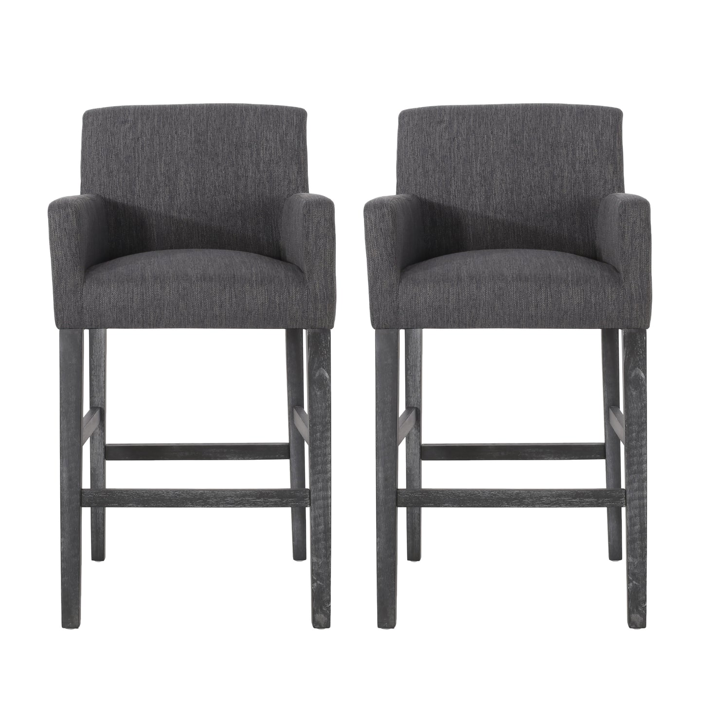 Chaparral Contemporary Fabric Upholstered Wood 30.5 inch Barstools (Set of 2)