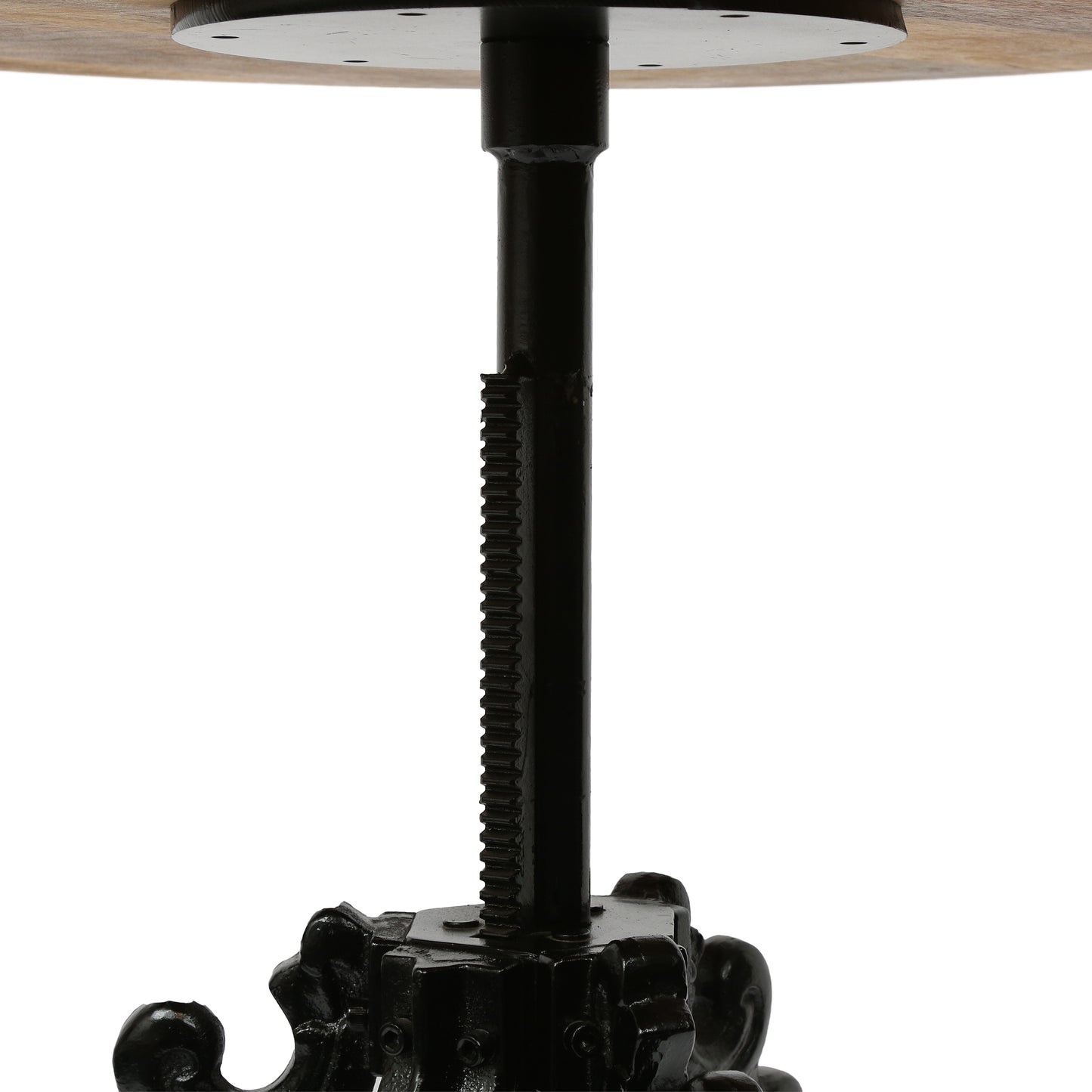 Regina Outdoor Handcrafted Mango Wood Adjustable Height Bistro Table, Natural and Black