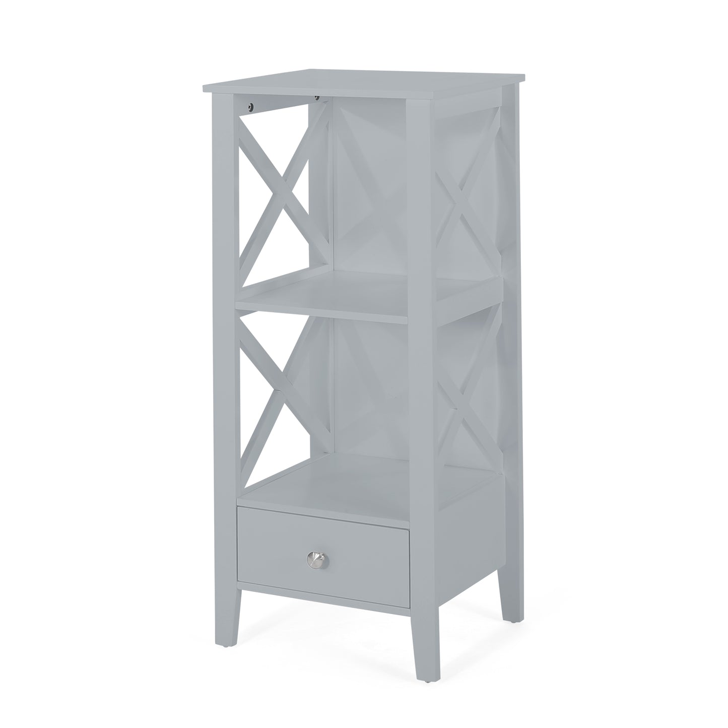 Lewis Modern Bathroom Floor Storage Rack with Drawer