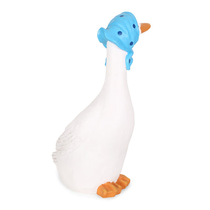 Silverbow Outdoor Goose Garden Statue, White and Blue