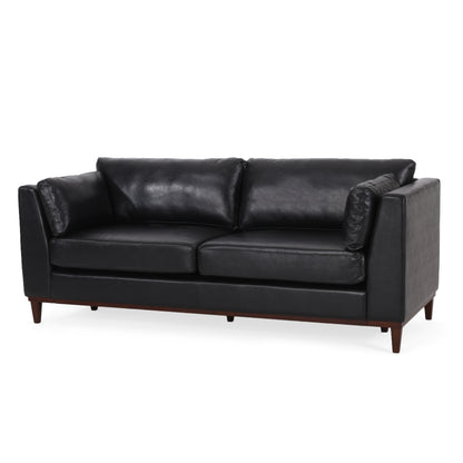 Ayers Contemporary Faux Leather Upholstered 3 Seater Sofa