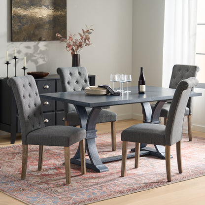 Larkspur Contemporary Tufted Dining Chairs, Set of 4