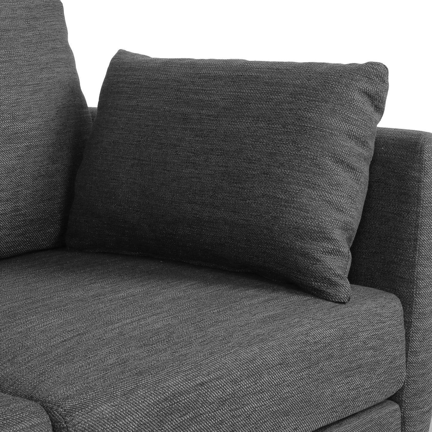Wadleigh Contemporary Fabric Pillow Back 3 Seater Sofa