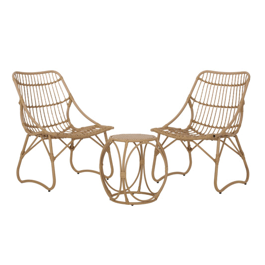 Benfield Outdoor Wicker 3 Piece Chat Set