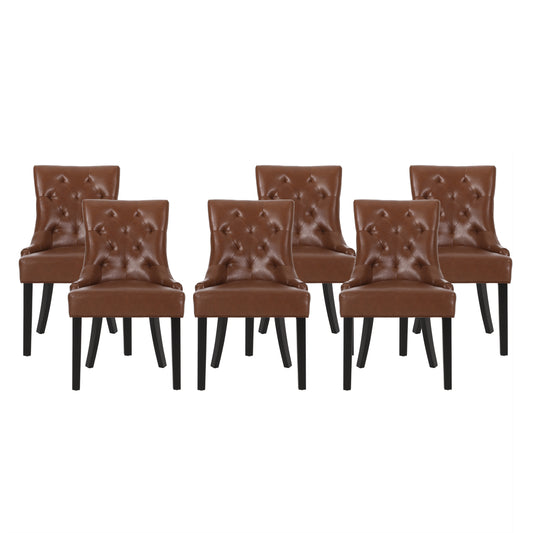 Maggie Contemporary Tufted Dining Chairs, Set of 6
