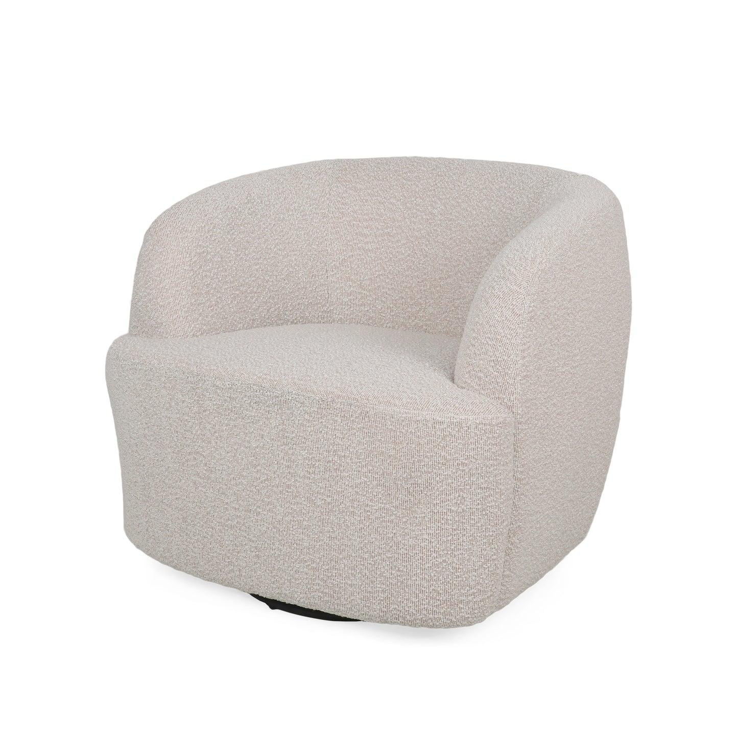 Sydmor Contemporary Boucle Upholstered Swivel Club Chair