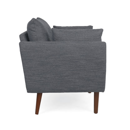 Viewland Contemporary Fabric Upholstered Club Chair with Accent Pillows