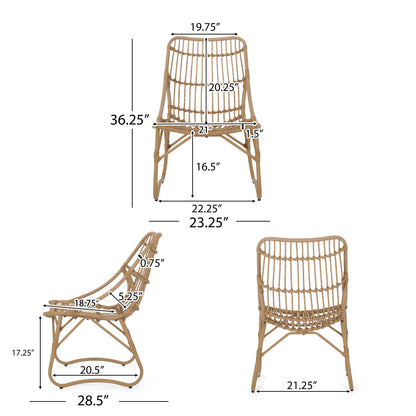 Benfield Outdoor Wicker Accent Chairs, Set of 2