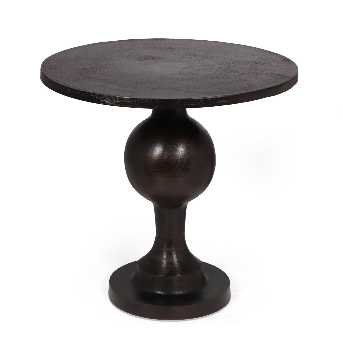 Joni Modern Handmade Aluminum Circular Dining Table, Raw Bronze