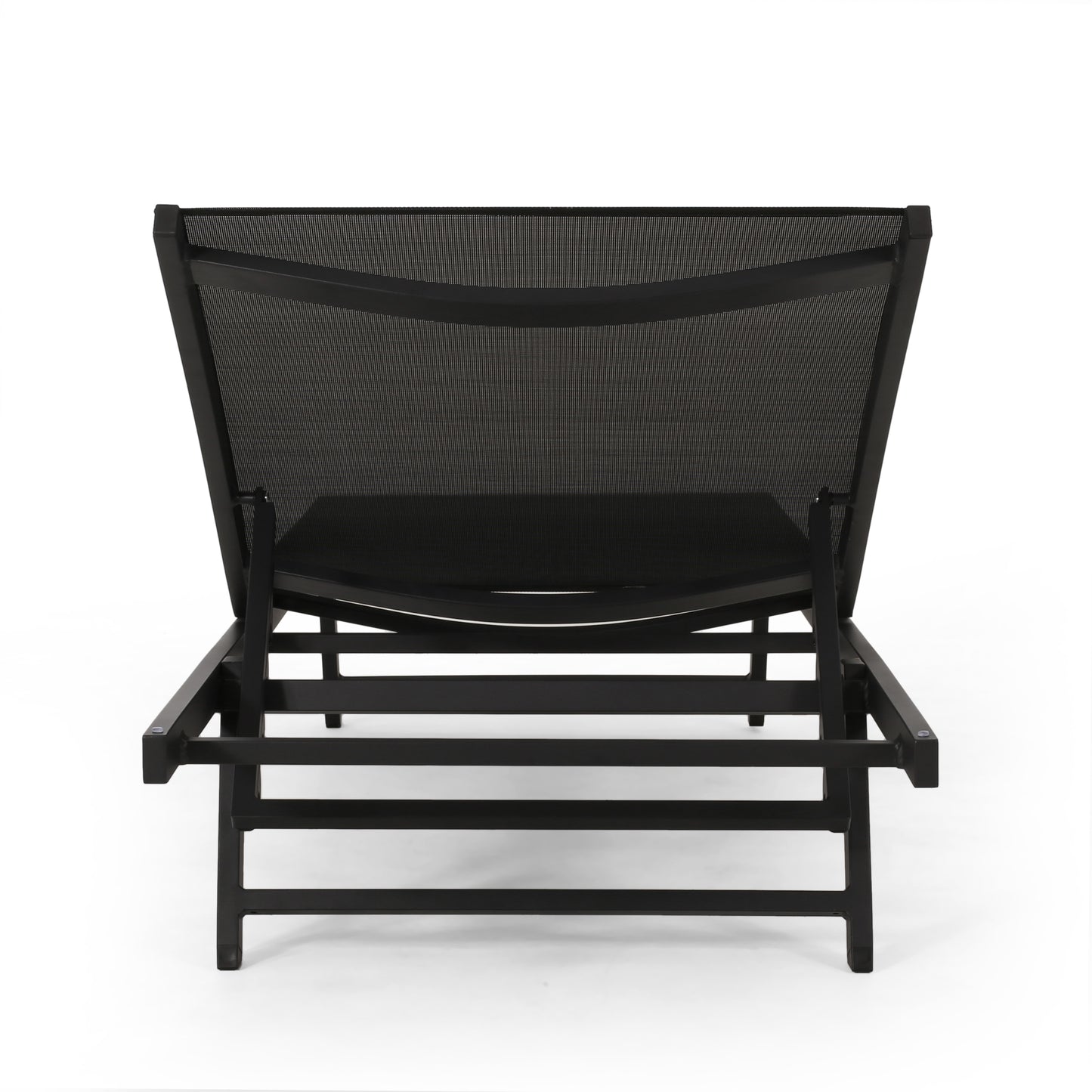 Simon Outdoor Aluminum Chaise Lounge Set with C-Shaped End Table