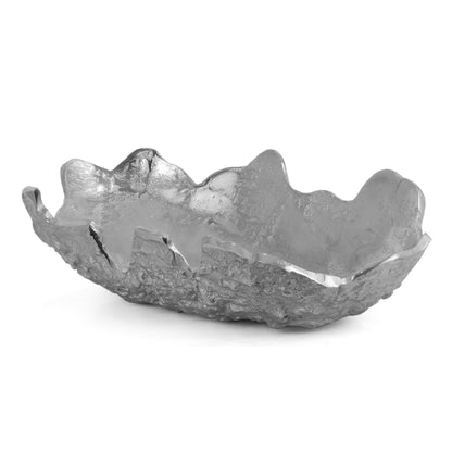 Beckwith Handcrafted Aluminum Decorative Bowl, Raw Nickel
